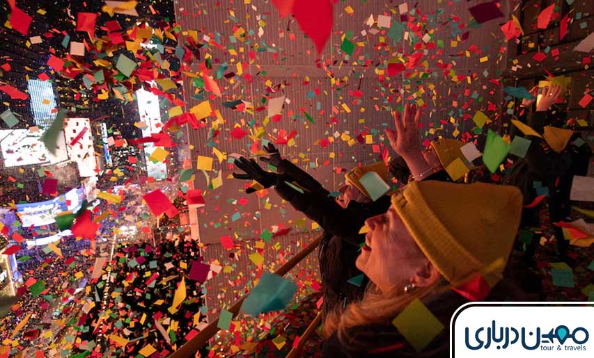 جشن سال نو میلادی در میدان تکسیم