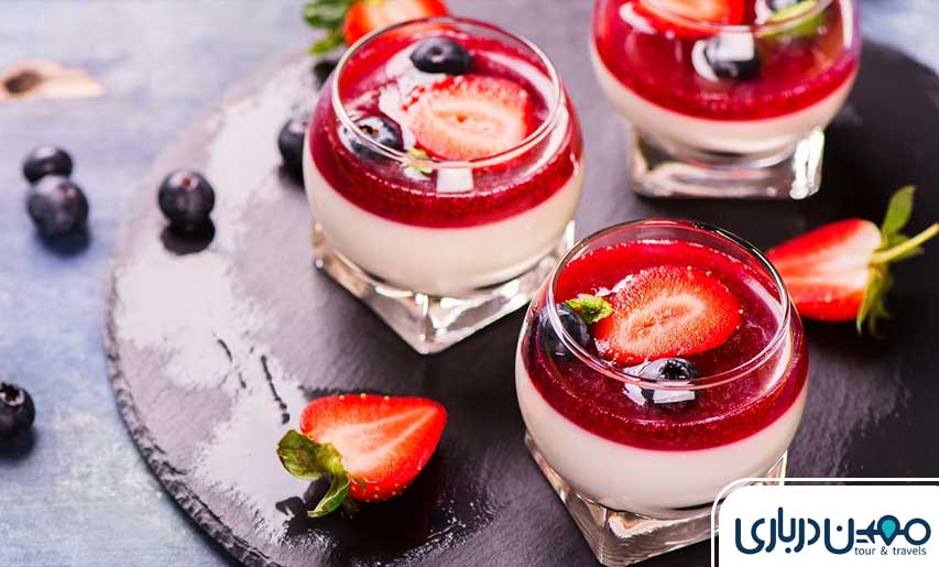 منوی شیرینی و دسر صبحانه هتل درویشی مشهد