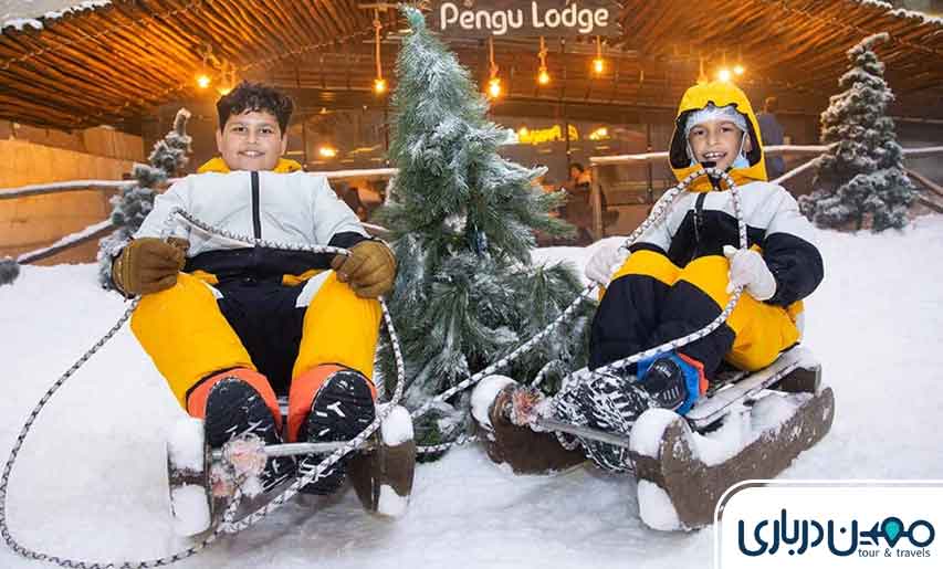 پارک برفی کیش؛ سرما در قلب گرما