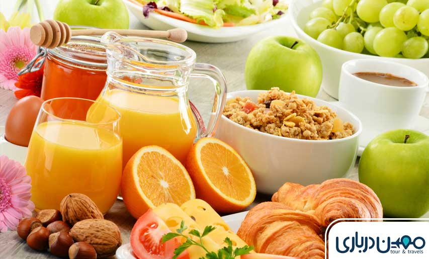 منوی میوه صبحانه هتل درویشی مشهد