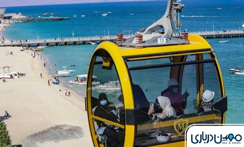 تله کابین میکامال کیش؛ پروازی رویایی بر فراز جزیره