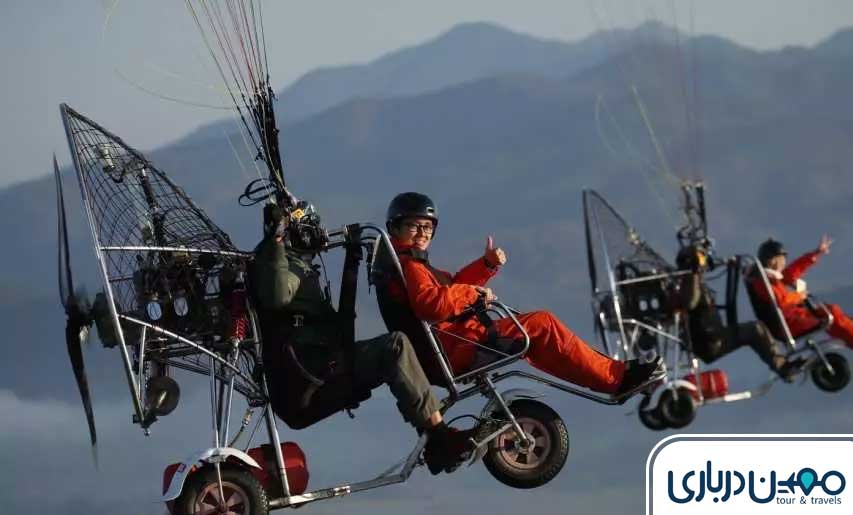 تجربه‌ای متفاوت با پرواز پاراموتور در شاندیز